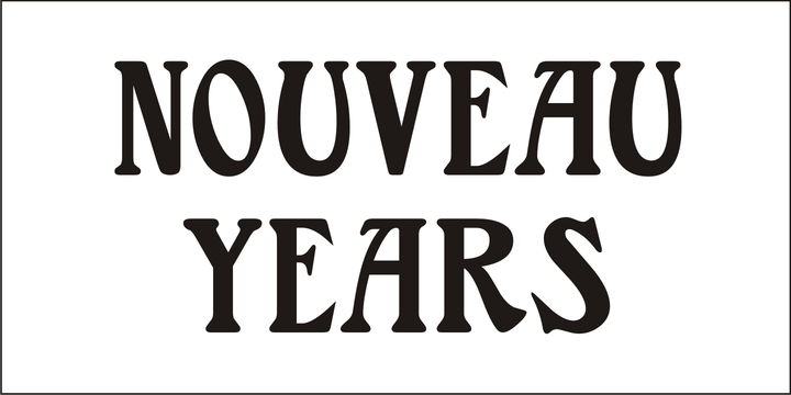 Пример шрифта Nouveau Years JNL Regular